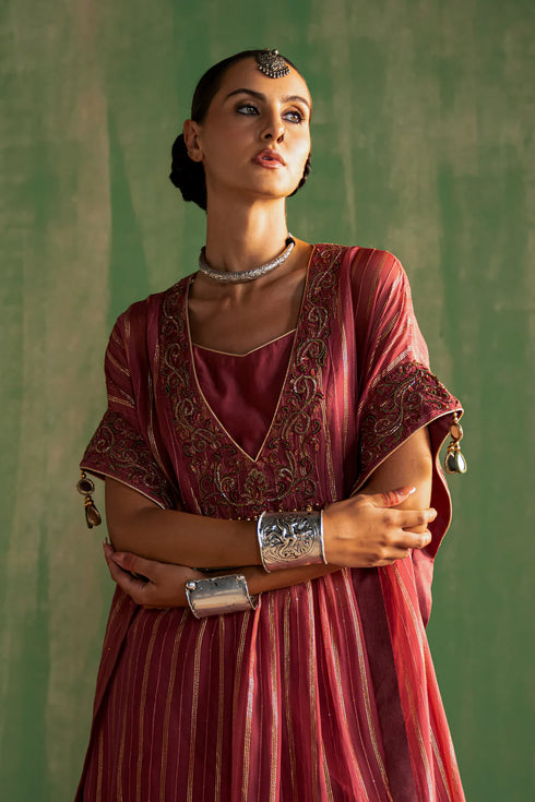 Aaarika Mauve Pink Kaftan Set